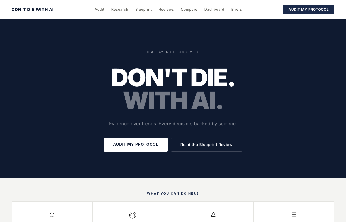DontDieWithAI site preview