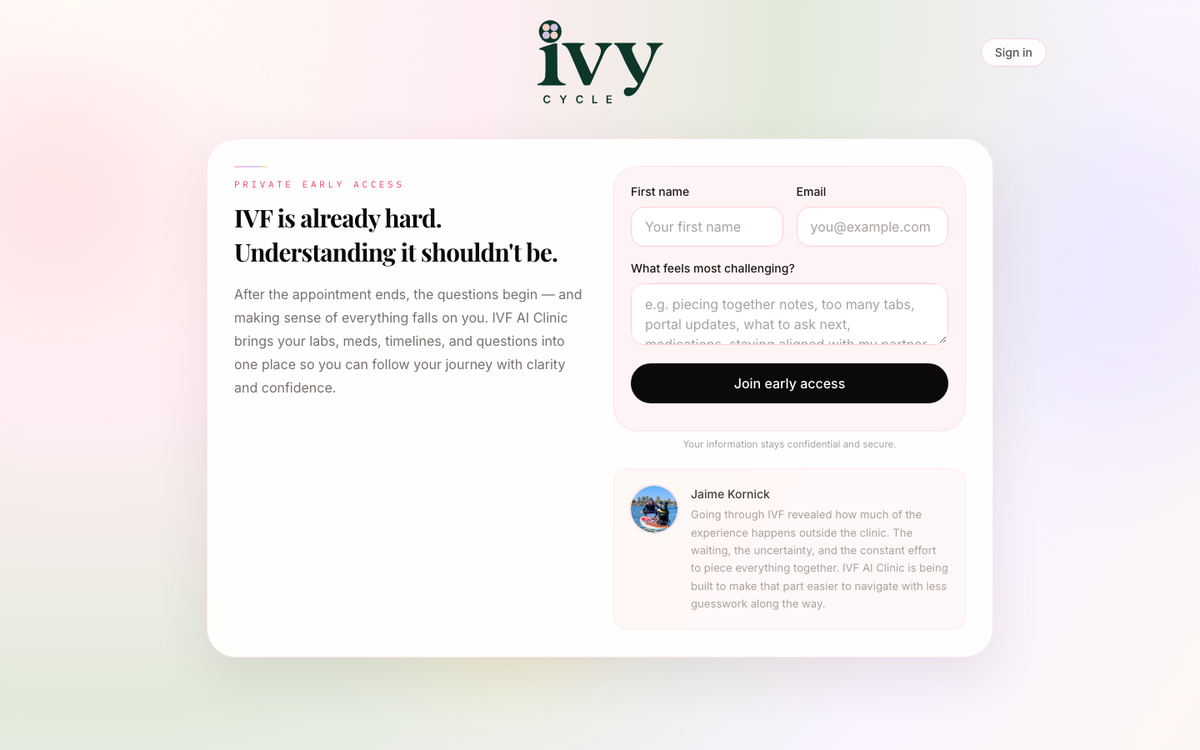 IVY Cycle site preview